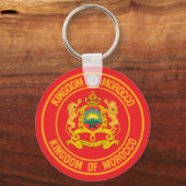 Marokko Round Emblem Sleutelhanger (Voorkant)