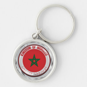 Marokko Round Emblem Sleutelhanger