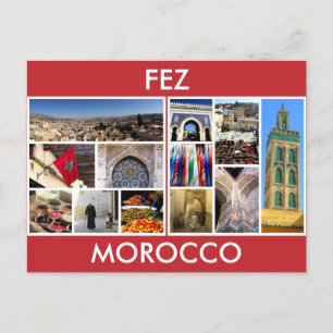 marokko scènes fes briefkaart