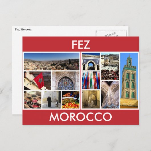 marokko scènes fes briefkaart (Voorkant / Achterkant)