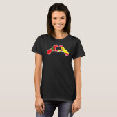 Marokko Spanje Vlag Marokkaans Spaans Hart T-shirt (Voorkant volledig)