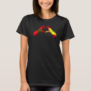 Marokko Spanje vlag - Marokkaanse Spaanse hartprem T-shirt