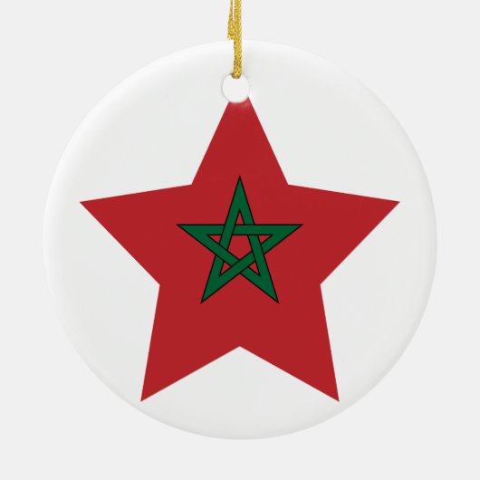 Marokko Star Keramisch Ornament (Achterkant)