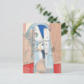 Marokko Street Cityscape Paper Collage Sketch Art Briefkaart (Staand voorkant)