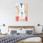 Marokko Street Cityscape Paper Collage Sketch Art Canvas Afdruk (Insitu (Slaapkamer))