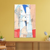 Marokko Street Cityscape Paper Collage Sketch Art Canvas Afdruk (Insitu (Woonkamer))