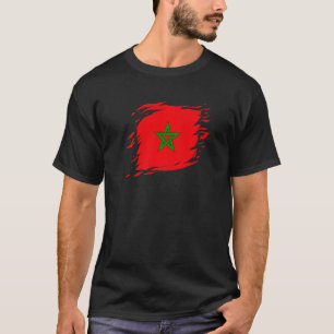 Marokko Torn Ripped Marokko Flag Proud Marokkaans T-shirt