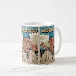 Marokko Travel briefkaart met lokaal man cadeau Koffiemok