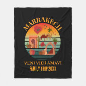 Marokko Veni Vidi Amavi Groep Vakantie MARAKKESH Fleece Deken (Voorkant)