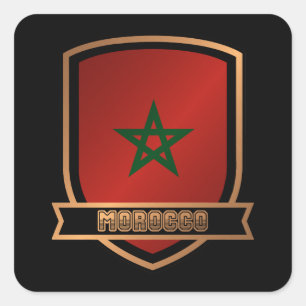 Marokko Vierkante Sticker