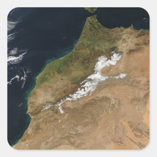 Marokko Vierkante Sticker (Voorkant)