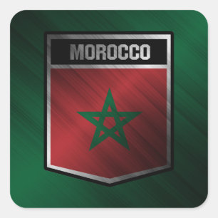 Marokko Vierkante Sticker