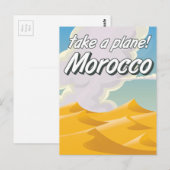 Marokko vintage reisposter briefkaart (Voorkant / Achterkant)