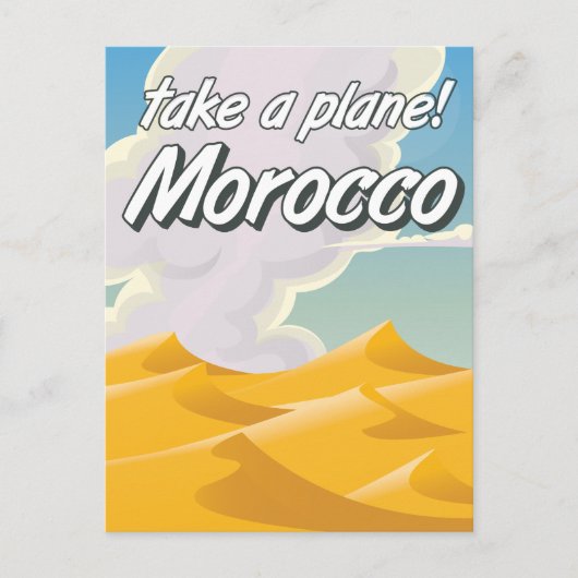 Marokko vintage reisposter briefkaart (Voorkant)