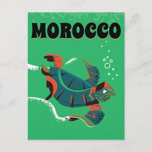 Marokko vintage reisposter kunst briefkaart (Voorkant)