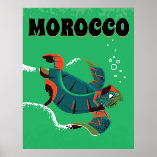 Marokko vintage reisposter kunst poster