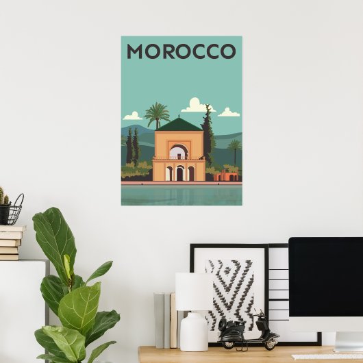 Marokko Vintage Travel Poster (Thuiskantoor)