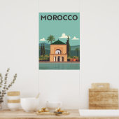 Marokko Vintage Travel Poster (Keuken)