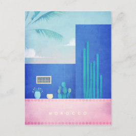 Marokko Vintage Travel Poster - Art Briefkaart