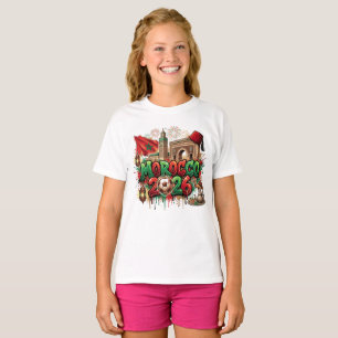 Marokko Vintage Vlag Marokkaans Afrikaans T-shirt