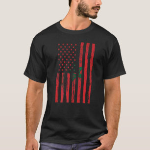 Marokko vlag Amerika is het in mijn DNA voor Marok T-shirt