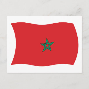 Marokko Vlag Ansichtkaart Briefkaart