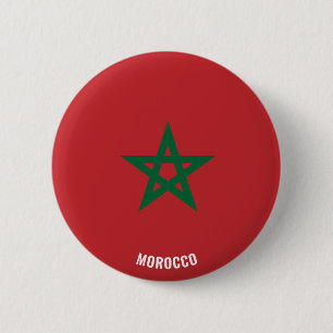 Marokko Vlag Charmante Patriottische Button