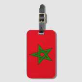 Marokko vlag drapeau du Maroc Bagagelabel (Voorkant (verticaal))