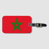 Marokko vlag drapeau du Maroc Bagagelabel (Voorkant (horizontaal))