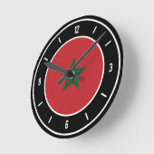 Marokko Vlag Elegant Ronde Klok (Hoek)