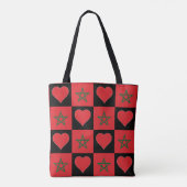 Marokko Vlag Heart Patriotic Moroccan Tote Bag (Achterkant)