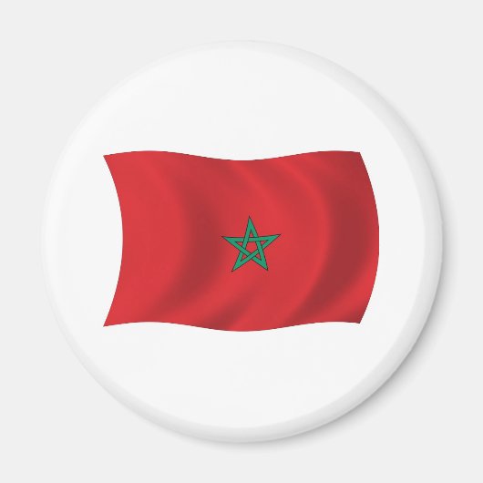 Marokko Vlag Magneet (Voorkant)