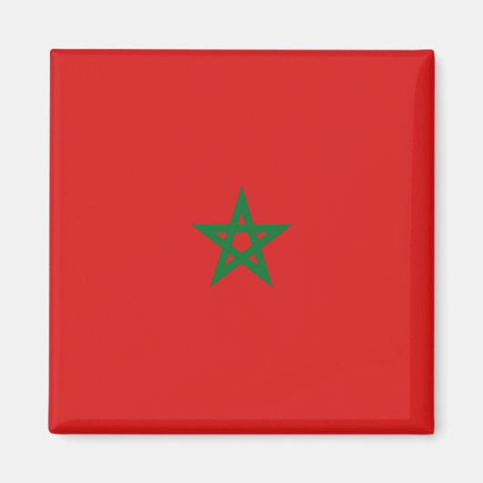 Marokko vlag Magnet (Voorkant)