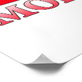 Marokko Vlag Morocco Arabisch & Engels WordArt Poster (Hoek)