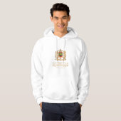 MAROKKO VLAG OP GOUDEN EMBLEEM شعاراملغ ر بGOUDEN HOODIE (Voorkant volledig)