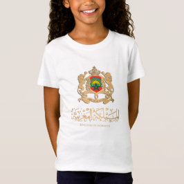 MAROKKO VLAG OP GOUDEN EMBLEEM شعاراملغ ر بGOUDEN T-SHIRT