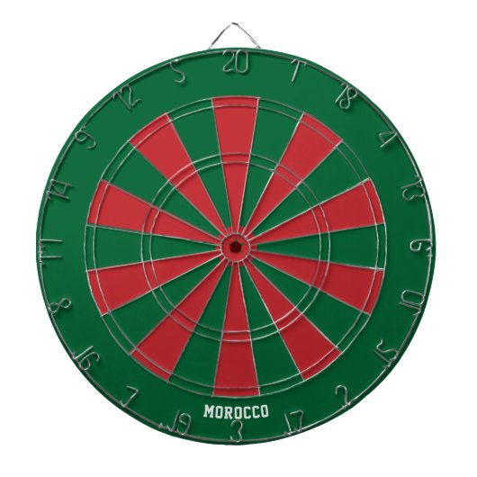 Marokko Vlag Patriot's Bullseye Dartbord (Voorkant)