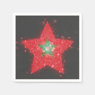 Marokko vlag schijnt servetten