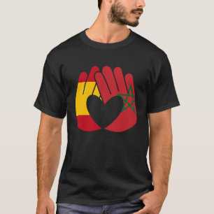 Marokko vlag Spanje vlag vriendschap broederschap T-shirt