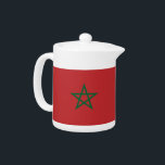 Marokko Vlag theepot<br><div class="desc">Voeg een vleugje Marokkaanse trots toe aan je theetijd met onze exclusieve theepot met de vlag van Marokko! Deze theepot is gemaakt met nauwgezette aandacht voor detail en is meer dan alleen een functioneel item; het is een viering van het rijke erfgoed en de culturele trots van Marokko. Het levendige...</div>