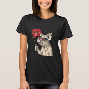 Marokko Vlag Varken Marokkaanse wortels Marokkaans T-shirt