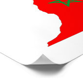 marokko - vlaggenkaartsymbool poster (Hoek)