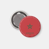 Marokko Vlagmagneet Magneet (Voorkant / Achterkant)