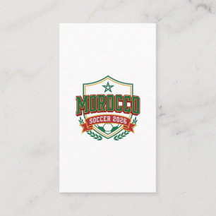 Marokko Voetbal 2026 Voetbal Vet Land Typografie Visitekaartje