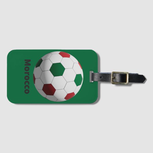 Marokko Voetbal Bagagelabel (Voorkant (horizontaal))
