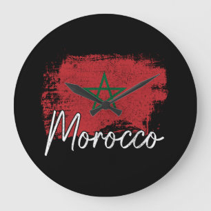 Marokko voetbal liefhebber cadeau Maroc Vlag Marok Grote Klok