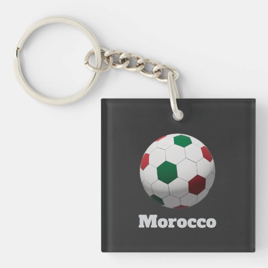 Marokko Voetbal Sleutelhanger (voorkant)