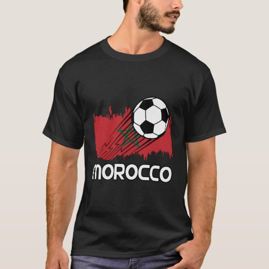 Marokko voetballiefhebber t-shirt (Voorkant)