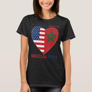 Marokko VS-vlag Amerikaanse Marokkaanse Liefde Mar T-shirt