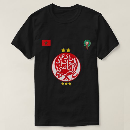 Marokko Wydad Casablanca Wac Lover Soccer Widad T- T-shirt (Design voorkant)